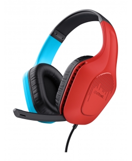 Trust GXT 416S Zirox Headset Wired Head-band Gaming Black, Cyan, Red