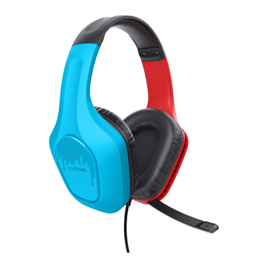 Trust GXT 416S Zirox Austiņas Vadu Speļu Melns, Tirkīzzils, Sarkans – 2