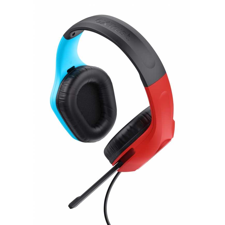 Trust GXT 416S Zirox Austiņas Vadu Speļu Melns, Tirkīzzils, Sarkans – 4