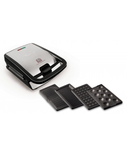 Tefal SW854D sandwich maker 700 W Black, Stainless steel