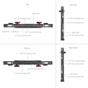 SmallRig MD5059 nodalījums kamerām 1/4-20" Melns SmallRig MD5059 nodalījums kamerām 1/4-20" Melns