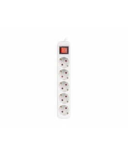Lanberg PS1-05F-0150-W power extension 1.5 m 5 AC outlet(s) Indoor White
