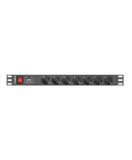 Lanberg PDU-07F-0200-IEC-BK блок распределения питания 7 розетка(и) 1U Черный
