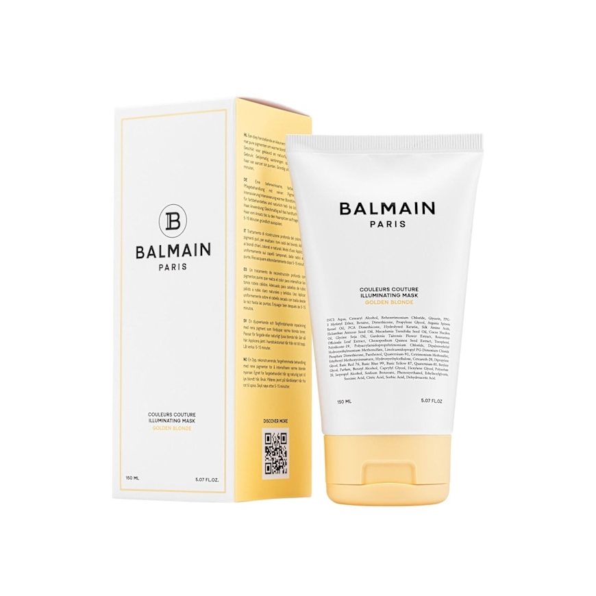 Balmain Professionnel, Couleurs Couture, Juuksevärvimask, Valgustav, Kuldsed Blond, 150 ml