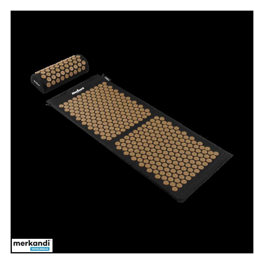 Acupressure mat with spikes and pillow, 110x42cm, XL, golden color, Rebel Active – 2