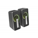 GENESIS Helium 100 BT RGB speaker set 10 W PC/Laptop Black, Silver 2.0 channels Bluetooth