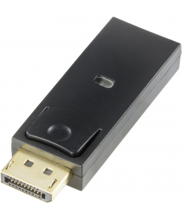 Deltaco DP-HDMI kabelių lizdinio / kištukinio jungčių tipo keitiklis 20-pin ha 19-pin ho Juoda