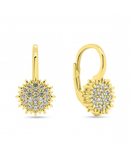 Brilio Silver Brilio Silver Gorgeous gold-plated earrings with zirconia EA253Y