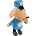 Jakks Pacific „Dream Works Dog Man“ interaktīvs plīša rotaļlieta ar čīkstošu policijas suni 26 cm