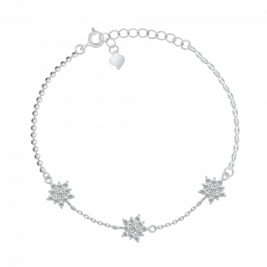 Brilio Silver Designer silver bracelet Star with zircons BRC249W – 2