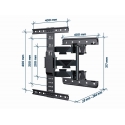 Gembird WM-65ST-01 крепление для телевизора 165,1 cm (65") Черный Gembird WM-65ST-01 крепление для телевизора 165,1 cm (65") Черный