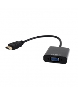 Gembird A-HDMI-VGA-03 видео кабель адаптер 0,15 m HDMI Тип A (Стандарт) VGA (D-Sub) Черный