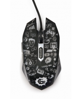 Gembird MUS-6B-GRAFIX-01 hiir Kontor Parempoolne USB tüüp A Optiline 3600 DPI