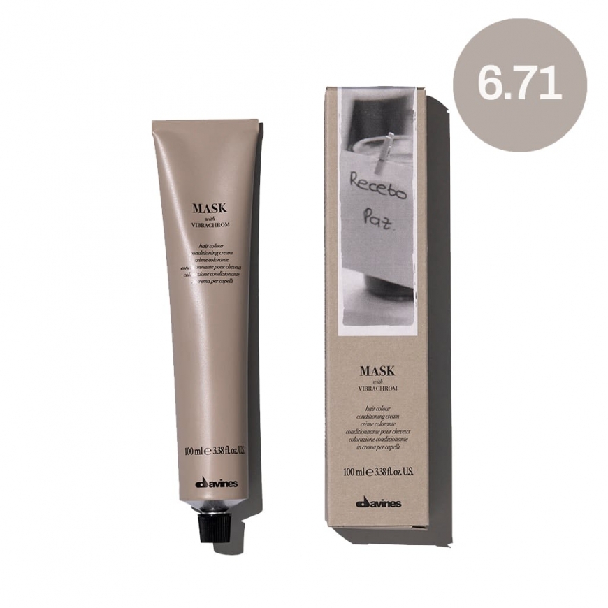 Davines, Mask With Vibrachrom, Permanent Hair Dye, 6.71, 100 ml