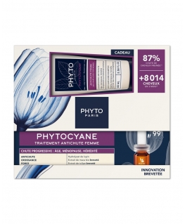 PHYTOCYANE NAISTE JÄRJESTPÄRASE JUUSTEKAO VASTANE + Šampooni KOMPLEKT 2 tk