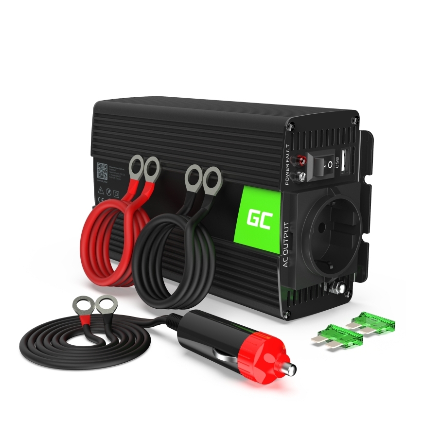 Green Cell INV14 power adapter/inverter Auto 300 W Black
