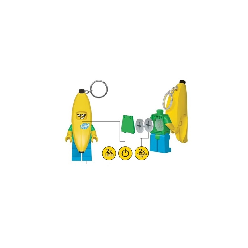 "Euromic LEGO" – avaimenperä LED-valolla – "Banana Guy" (520724) – 2