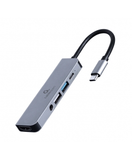 Gembird A-CM-COMBO5-02 laptop dock/port replicator Wired USB 3.2 Gen 1 (3.1 Gen 1) Type-C Silver
