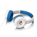 Lenco HP-010BU headphones/headset Wired Head-band Music Blue, White Lenco HP-010BU headphones/headset Wired Head-band Music Blue, White