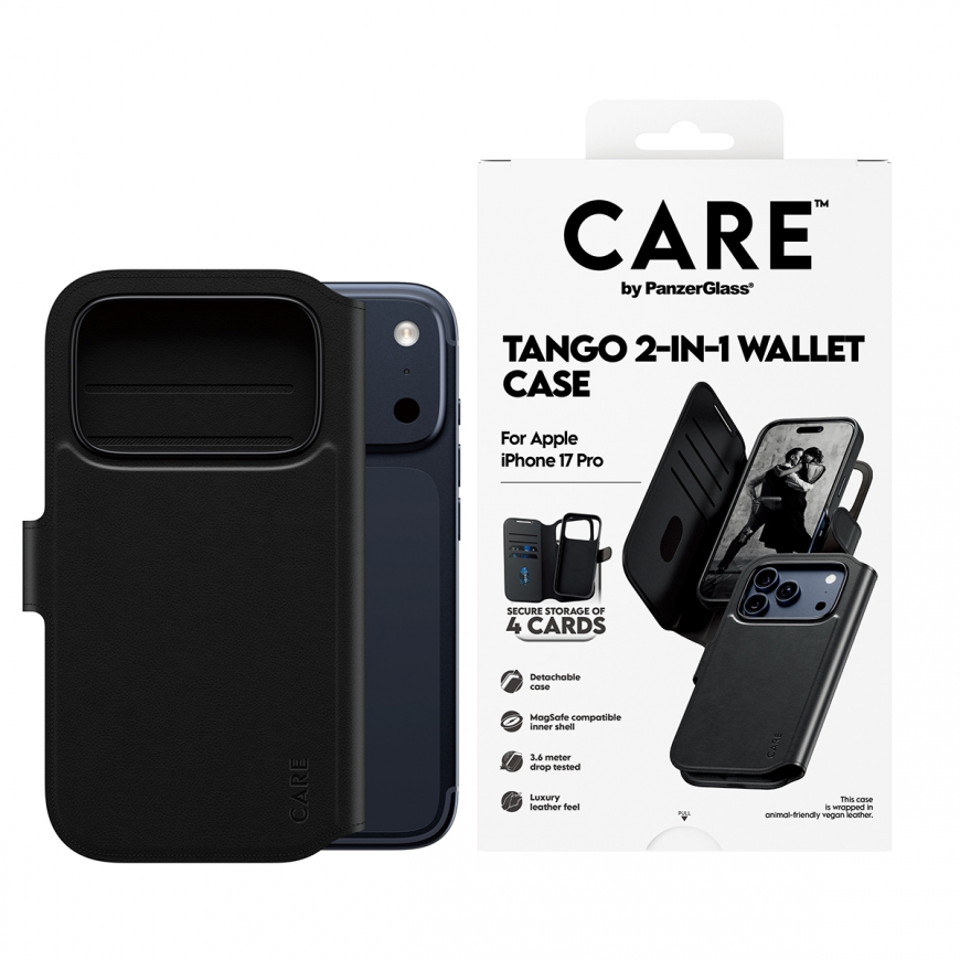 PanzerGlass CARE by ® Feature Case Tango Two-in-One Wallet w. MagSafe iPhone 17 Pro mobile phone cas – 2