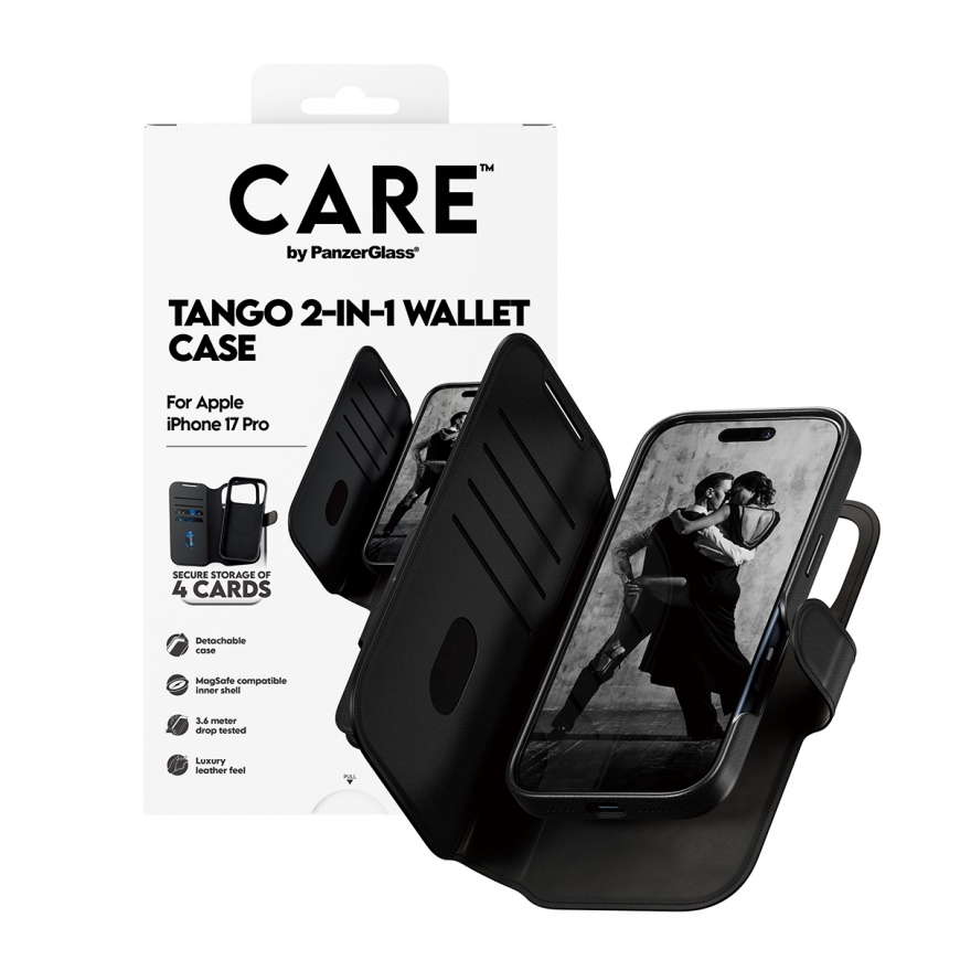 PanzerGlass CARE by ® Feature Case Tango Two-in-One Wallet w. MagSafe iPhone 17 Pro mobiliojo telefo – 5