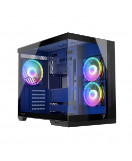 Modecom Volcano Panorama Apex ARGB 3F juoda Midi Tower Harmaa