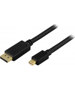 Deltaco DP-1121 DisplayPort-kaabel 2 m Mini DisplayPort Must