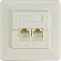 Deltaco VR-127 socket-outlet 2 x RJ-45 White Deltaco VR-127 socket-outlet 2 x RJ-45 White