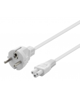 Deltaco DEL-109FV maitinimo kabelis Balta 3 m CEE7/7 IEC C13
