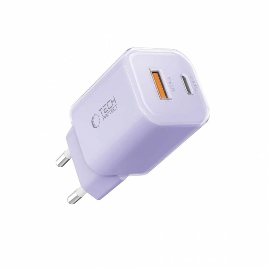Tech-Protect NCM33 PD 33W QC3.0 USB-C | USB-C sieninis įkroviklis - Pur – 2
