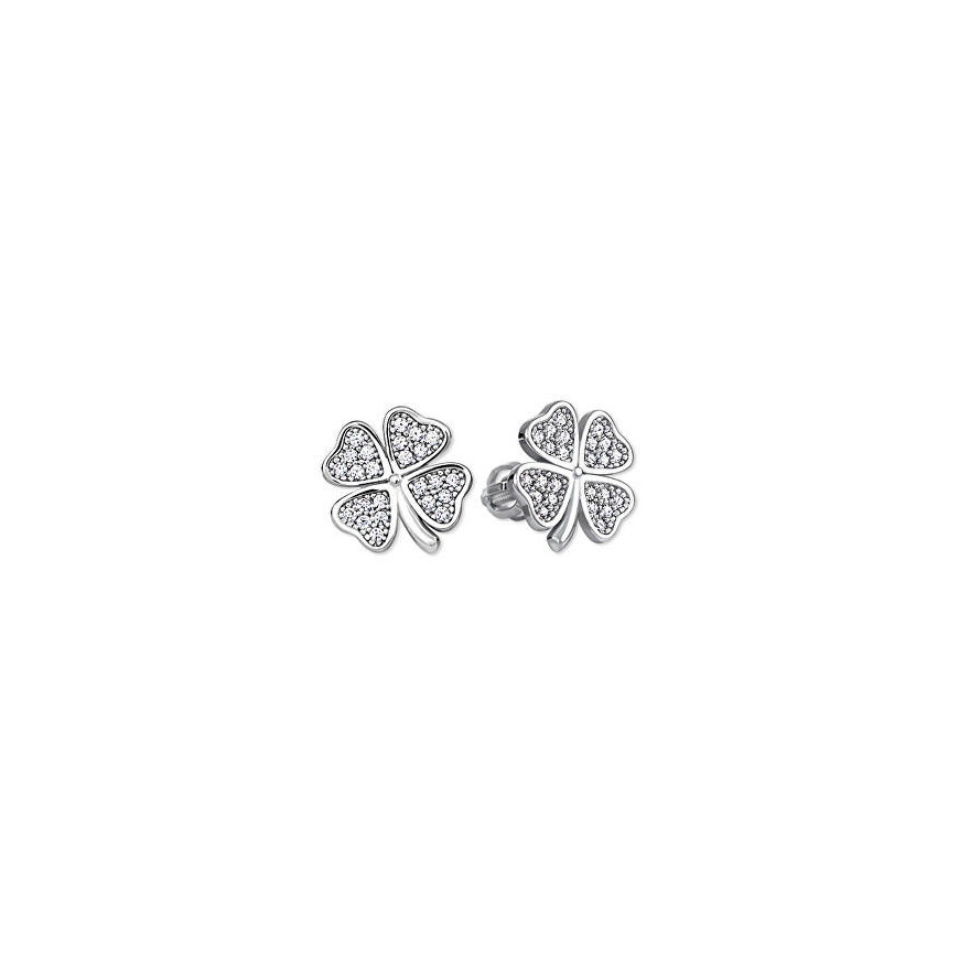 Brilio Silver Charming Silver "Piggy" Earrings with Heart EA1226W – 2