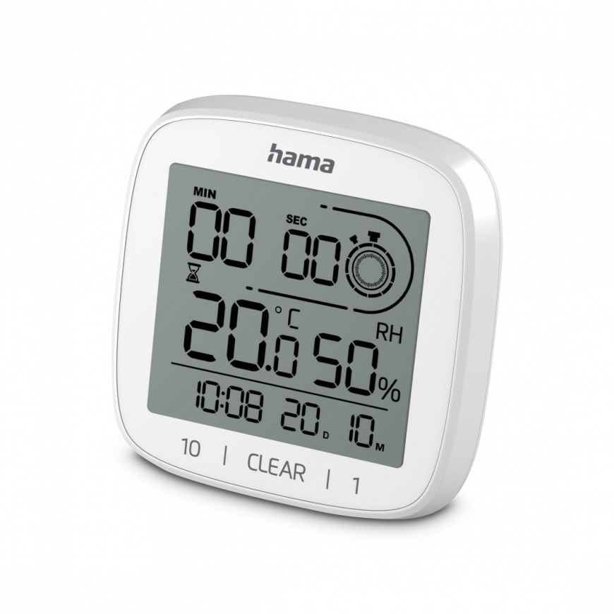 Hama 00185893 Sienas un galda pulkstenis Digitālais pulkstenis Kvadrāts Balts – 4