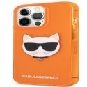 Apple iPhone 13 Pro Fluo TPU "Choupette Head" dėklas, oranžinis Apple iPhone 13 Pro Fluo TPU "Choupette Head" dėklas, oranžinis
