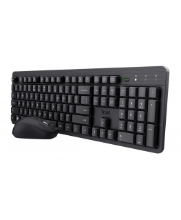 Trust Ody II tastatūra Pele iekļauta Universāls RF Bezvadu QWERTY Amerikāņu angļu valoda Melns
