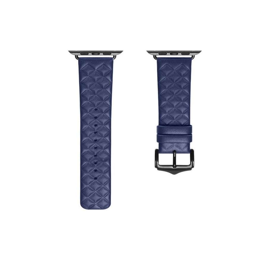 Nahkainen ranneke Leather Watch 7:n, Band 7/6/5/4/3/2 / SE (45/44/42mm) rannekelloille, aitoa nahkaa, sininen