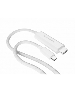 HYPER HD6007WHGL HDMI kabelis 2,5 m USB-C HDMI Type A (Standard) Balts