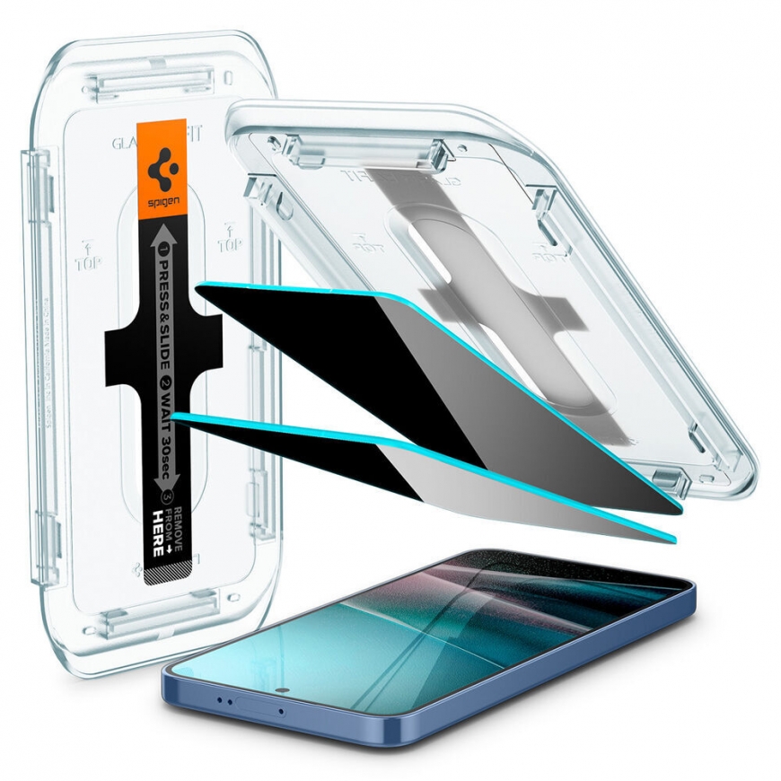 Spigen Galaxy S25 Screen Protector GLAS.tR EZ Fit HD Privacy 2PCS – 2