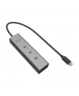 i-tec Metal C31HUBMETAL8KPDPRO keskitin USB Type-C 10000 Mbit/s Hopea