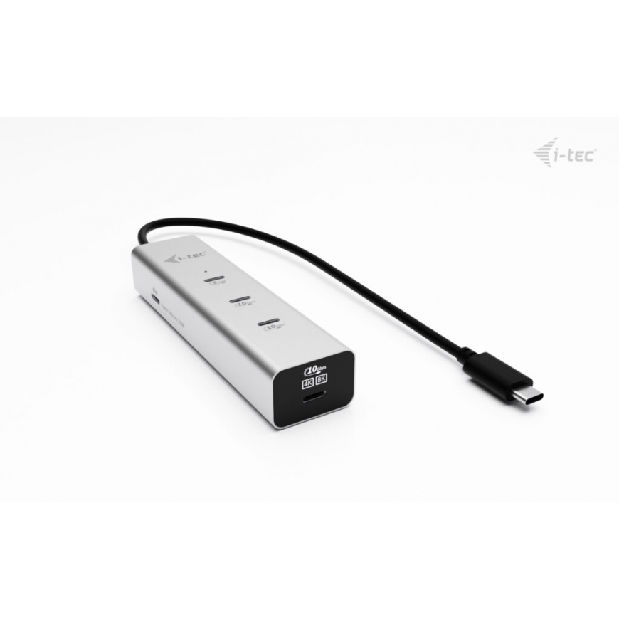 i-tec Metal C31HUBMETAL8KPDPRO jaotur USB tüüp-C 10000 Mbit/s Hõbe – 2