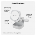Targus HJ3320WHGL mobile device charger Headphones, Smartphone, Smartwatch White USB Wireless chargi