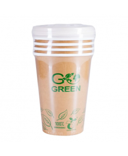 Kompostoitavat ruoka-astiat kansilla Go Green 940ml 5 kpl | 0,131 kg