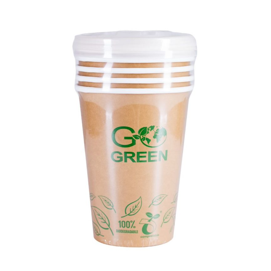 Kompostoitavat ruoka-astiat kansilla Go Green 940ml 5 kpl | 0,131 kg
