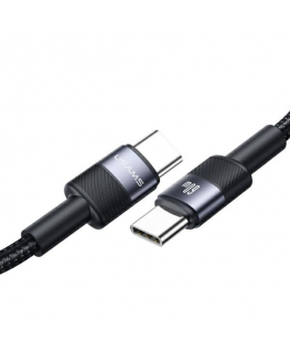 USAMS Kabel USB-C na USB-C Fast Charging stalowy|tarnish SJ724US