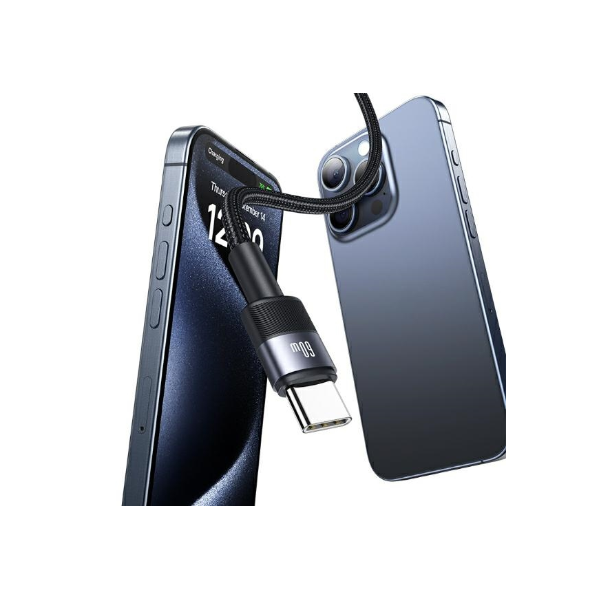 USAMS Kabel USB-C na USB-C Fast Charging stalowy|tarnish SJ724US – 3