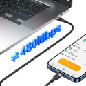 USAMS Kabel USB-C na USB-C Fast Charging stalowy|tarnish SJ724US USAMS Kabel USB-C na USB-C Fast Charging stalowy|tarnish SJ724US