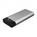 HYPER HJ245B akku- ja paristolaturi 27000 mAh Hopea HYPER HJ245B akku- ja paristolaturi 27000 mAh Hopea