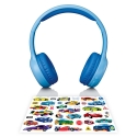 Lenco HPB-110 Kids Kopfhörer BT blau 85DB Limite akku stickers