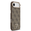 Guess PU Leather 4G Strass Triangle Logo Gold Frame MagSafe Case
