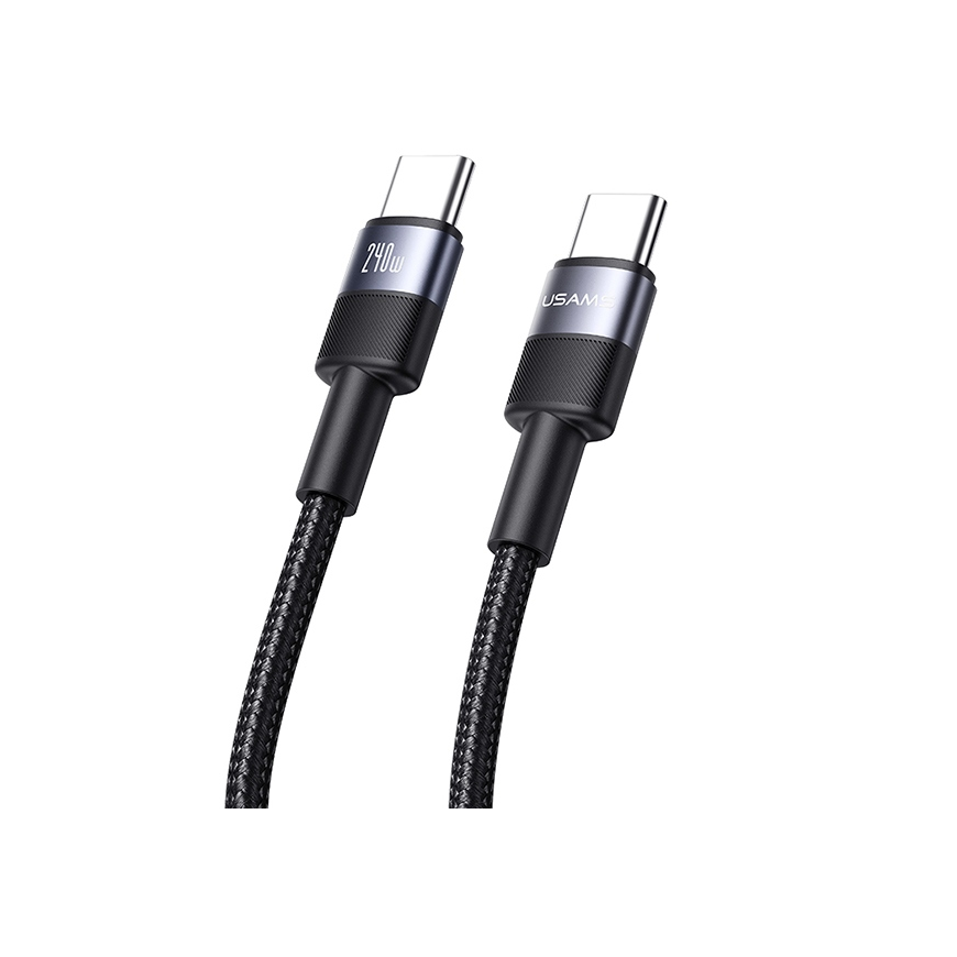USAMS Kabel pleciony 240W USB-C|USB-C 1.2m SY Sereis tarnish SJ7 – 3