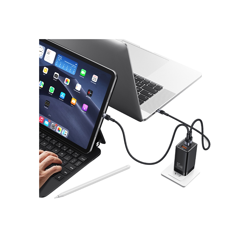 USAMS Kabel pleciony 240W USB-C|USB-C 1.2m SY Sereis tarnish SJ7 – 5